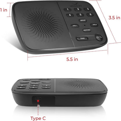 Hosmart UltraSpeak Pro draadloze intercoms voor thuis, 2024 full-duplex draadloos intercomsysteem voor bedrijven, ruimte-naar-kamer-intercom twee-weg real-time intercom met 400 meter bereik (3