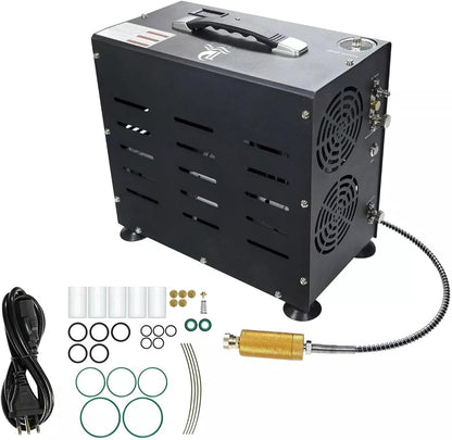 Dompelcompressor – Hogedrukcompressor – PCP Compressor – Luchtpomp – Flesvuller – 800 W Dubbele Cilinder – Digitaal LCD Display met Automatische Stop