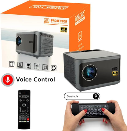 Beamer 4K / WiFi 6 / BT 5.4 Android 13 TV & [geïntegreerde app] Automatische focus, Full HD 1080P, hifi-luidspreker, korte brandpuntsafstand, compatibel met HDMI/TV Stick/Gaming
