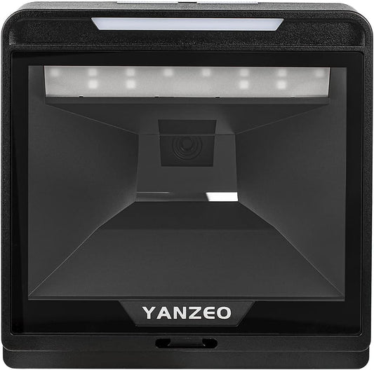 Yanzeo YS868 Laser Flatbed Desktop Omnidirectionele Barcodelezer Hoge Snelheid Automatische 1D Laser Barcode Scanner Afbeelding