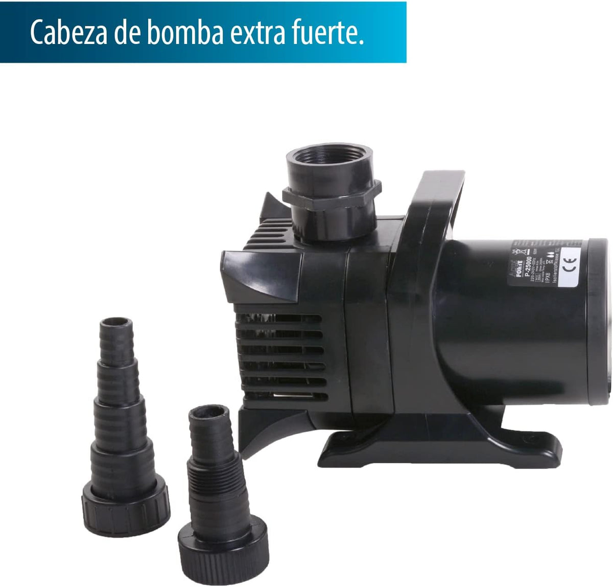 AquaForte P-35.000 vijverpomp, 650 watt, maximale debiet 35 m3/uur, maximale opvoerhoogte 8,5 meter, extra sterke opvoerhoogte, pompt tot 6 mm grote vuildeeltjes
