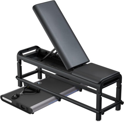 G1i Smart Home Gym – High-quality strength training equipment with 150 kg resistance, 75 levels, smart bar, app control and complete accessory set - QUORE