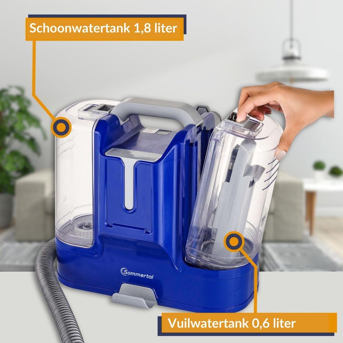 MultiCleaner 5-in-1 Reinigingsapparaat – Stofzuiger – Tapijtreiniger – Dierenhaar Verwijderaar – Auto Interieur Zuiger – 450W Krachtige Eco Motor – Zelfreinigend Opzetstuk