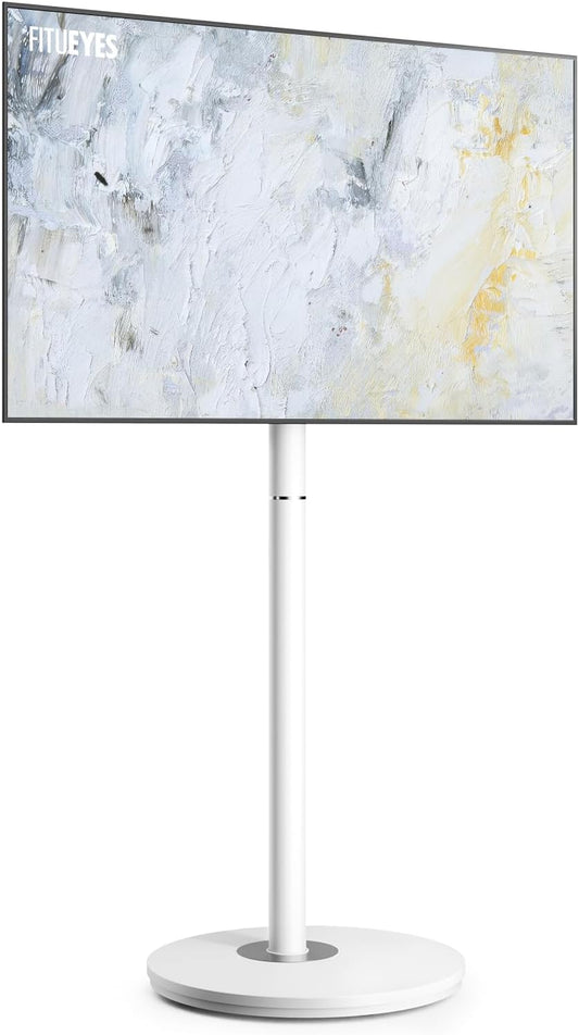 FITUEYES Design tv-standaard, oprolbaar, voor 32-65 inch televisie, mobiele tv-standaard, in hoogte verstelbaar, modern, minimalistisch, voor woning, kantoor, thuis
