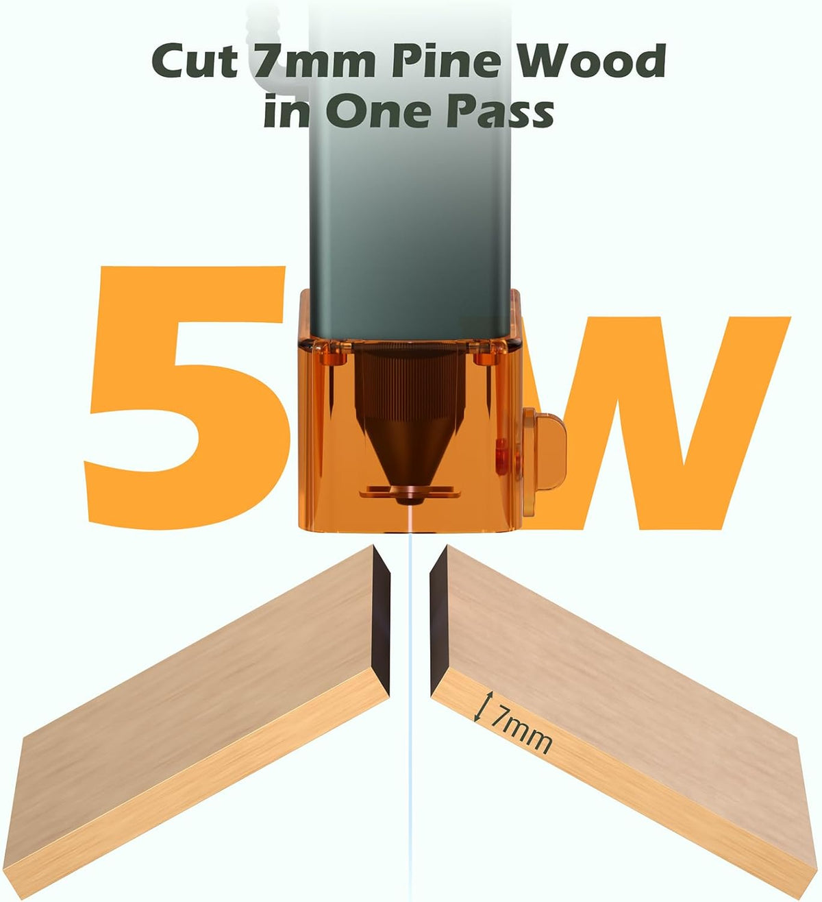 Genmitsu Lasergraveermachine Kortek 5W ±0,01 mm Hoge precisie, 200 x 150 mm, draagbare CNC-lasersnijder voor doe-het-zelf hout, ondoorzichtig acryl, leer, glas, keramiek, metaal en vezels