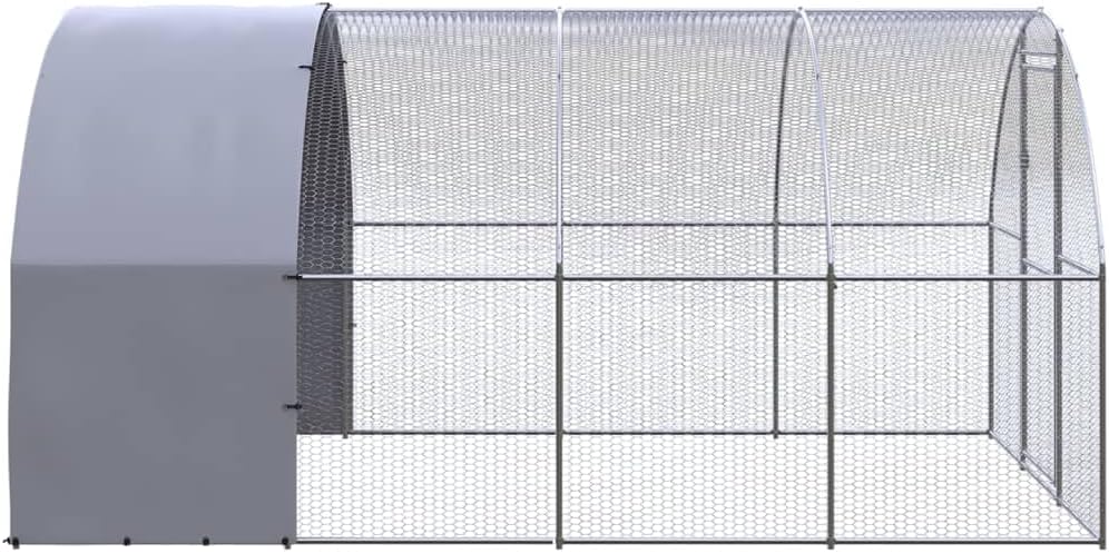 vidaXL Chicken coop 3x4x2m galvanized steel - QUORE