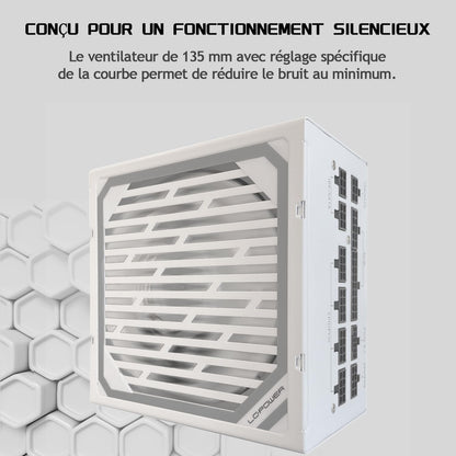 LC-POWER LC1000MW V3.1-1000W, 80 Plus, goud, volledig modulaire ATX-voeding voor hoge prestaties en stabiliteit in uw systeem - efficiënt, flexibel en krachtig