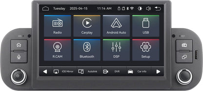 Fast Boot Linux Autoradio Compatible with Fiat Panda 169 2013-2020 | Plug & Play | Bluetooth/Wireless CarPlay/Android Auto/FM/AM/RDS/USB | 100W DSP |