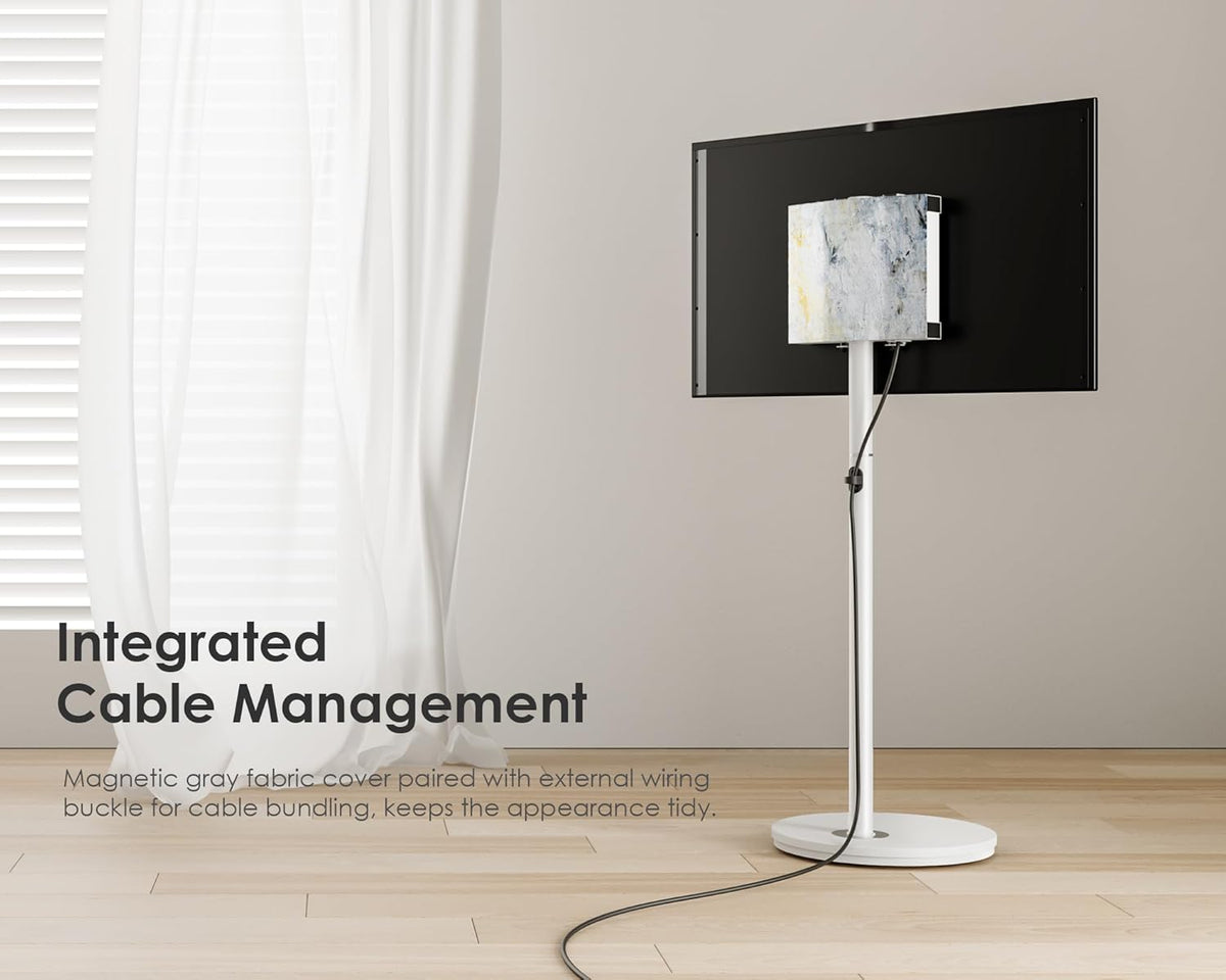 Mobiele Tv-Standaard – Tv-Standaard Op Wielen – Tv-Trolley – Tv-Statief – Televisiestandaard – Voor 24-48 Inch Tv’s – In Hoogte Verstelbaar 1000-1200 Mm