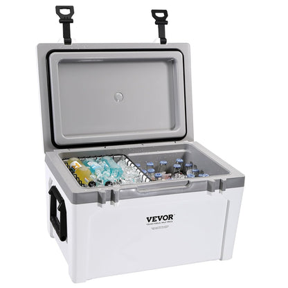 VEVOR Passieve Koelbox Ijs 57,26 L, Geïsoleerde Koelbox Camping Thermobox 45-50 Blikken, Camping Box Koelbox met een Mand, Isolatie Koelbox Draagbaar, Multifunctionele Ijskoelbox