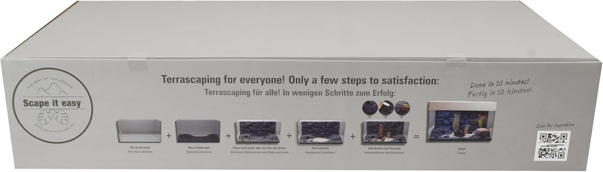 Lucky Reptile Rocky Canyon (2-delig)- Scape it Easy - Basalt Grey, 78 x 38 x 38 cm, voor Starter Kits 80 cm