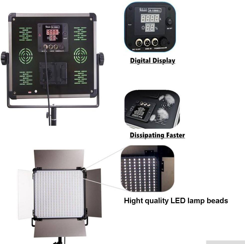 Bicolor LED-Paneel – Studiolamp – Videolicht – Fotolamp – Continu Verlichting – 140W 11000 Lumen – 3200K-5600K Dimbaar