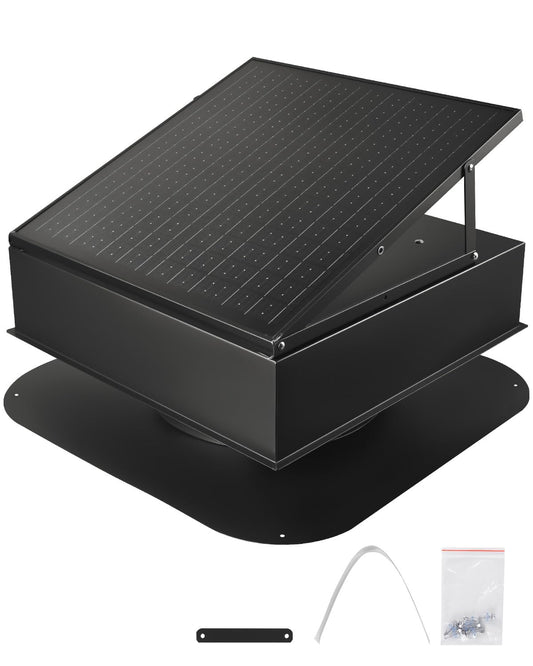 Ventilator op Zonne-Energie – Dakventilator – Zolderventilator – Afzuigventilator – Afvoerventilator – 35 W MPPT Regelaar – 67.960 L/min Luchtstroom