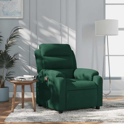vidaXL Fauteuil verstelbaar fluweel donkergroen, leunstoel, relaxstoel, armstoel, relaxfauteuil, luie stoel, tv stoel, standenstoel, fauteuil stoel