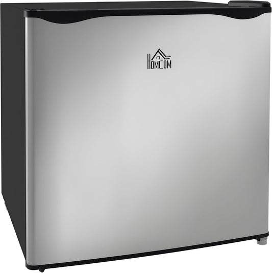 HOMCOM Mini-Gefrierschrank, 35 L Gefrierbox, electric, freistehend, Mini-Gefriertruhe, Minikühlschrank, -14 bis -24°C, 5-stufige Temperaturregelung, 47 x 44.2 x 48.8 cm, Silber - QUORE