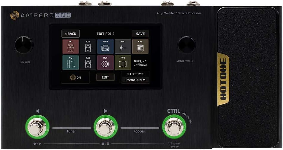 Multieffectpedaal – Effectpedaal – Gitaar Effectenpedaal – Ampmodeler – Effectprocessor – Voor Gitaar, Bas En Akoestische Gitaar – 240+ Effecten, 64 Ampmodellen En 60 IR-Cabsimulaties – 4" Kleurentouchscreen Met USB-Audiointerface