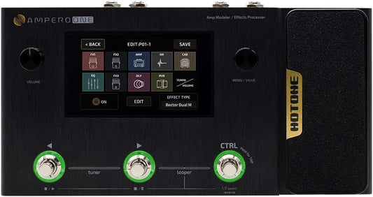 Multieffectpedaal – Effectpedaal – Gitaar Effectenpedaal – Ampmodeler – Effectprocessor – Voor Gitaar, Bas En Akoestische Gitaar – 240+ Effecten, 64 Ampmodellen En 60 IR-Cabsimulaties – 4" Kleurentouchscreen Met USB-Audiointerface