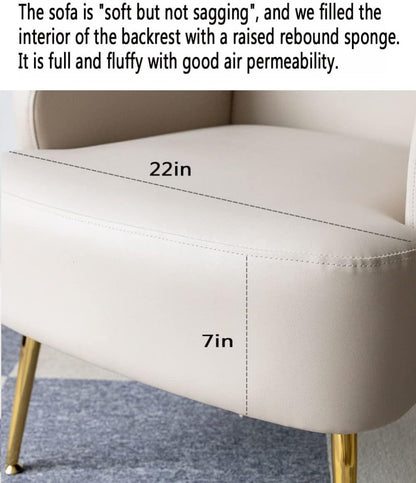 Armchair Chair,Leather Chair Lounge Recliners Wingback Comfy High Back Recliner Nursing Reading For Small Spaces Bedrooms Living Room