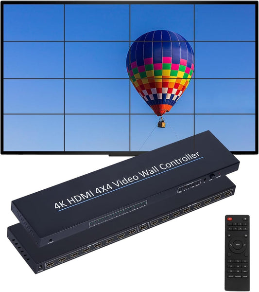 Video Wall Controller 4K 4x4 16 Ways TV Video Wall Processor Large Screen Video Splicer Box 2x2 2x3 3x3 5X2 6X2 5X3 2X7 2x6 3x4 4X3 Multi Video Screen Processor Splicer
