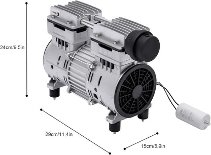 Vacuümpomp – Olievrije Pomp – Industriële Vacuüm Pomp – Laboratorium Pomp – Automatisering Pomp – Krachtige Koperen Motor – Stil & Duurzaam Aluminium