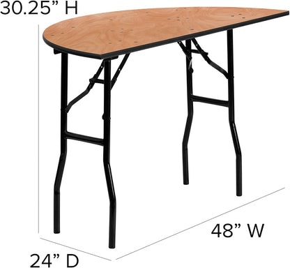 Flash Furniture 48'' Half-Ronde Houten Vouwen Banket Tafel