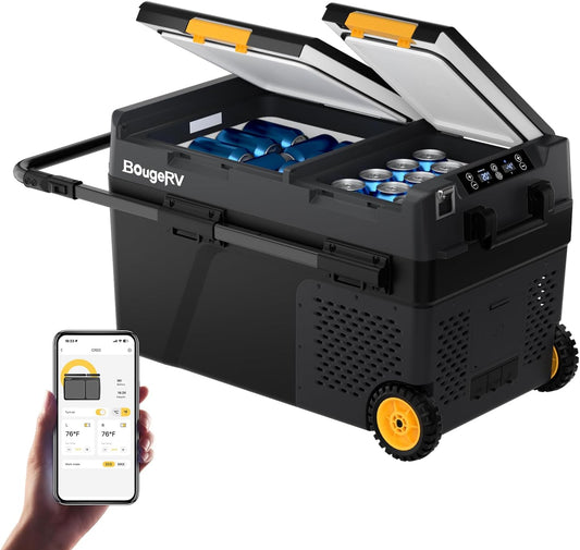 Compressor Koelbox – Elektrische Koelbox – Camping Koelbox – Auto Koelbox – Vriesvak Koelbox – 40 Liter Inhoud – Dubbele Zones Met App Bediening