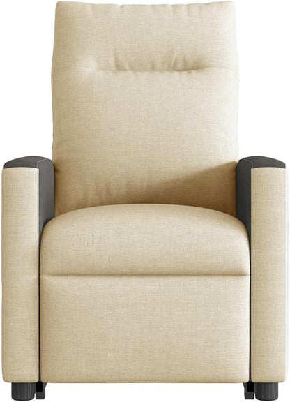 Elektrische Relaxstoel – Relaxfauteuil – Opstahulp Stoel – Televisiezetel – Leesstoel – Crème Stof – Verstelbare Rugleuning – Elektrische Opstahulp