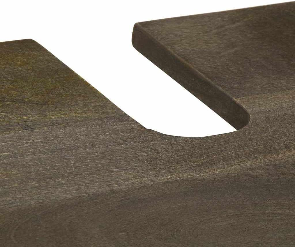 vidaXL 3-piece Bathroom furniture set solid mango wood black - QUORE