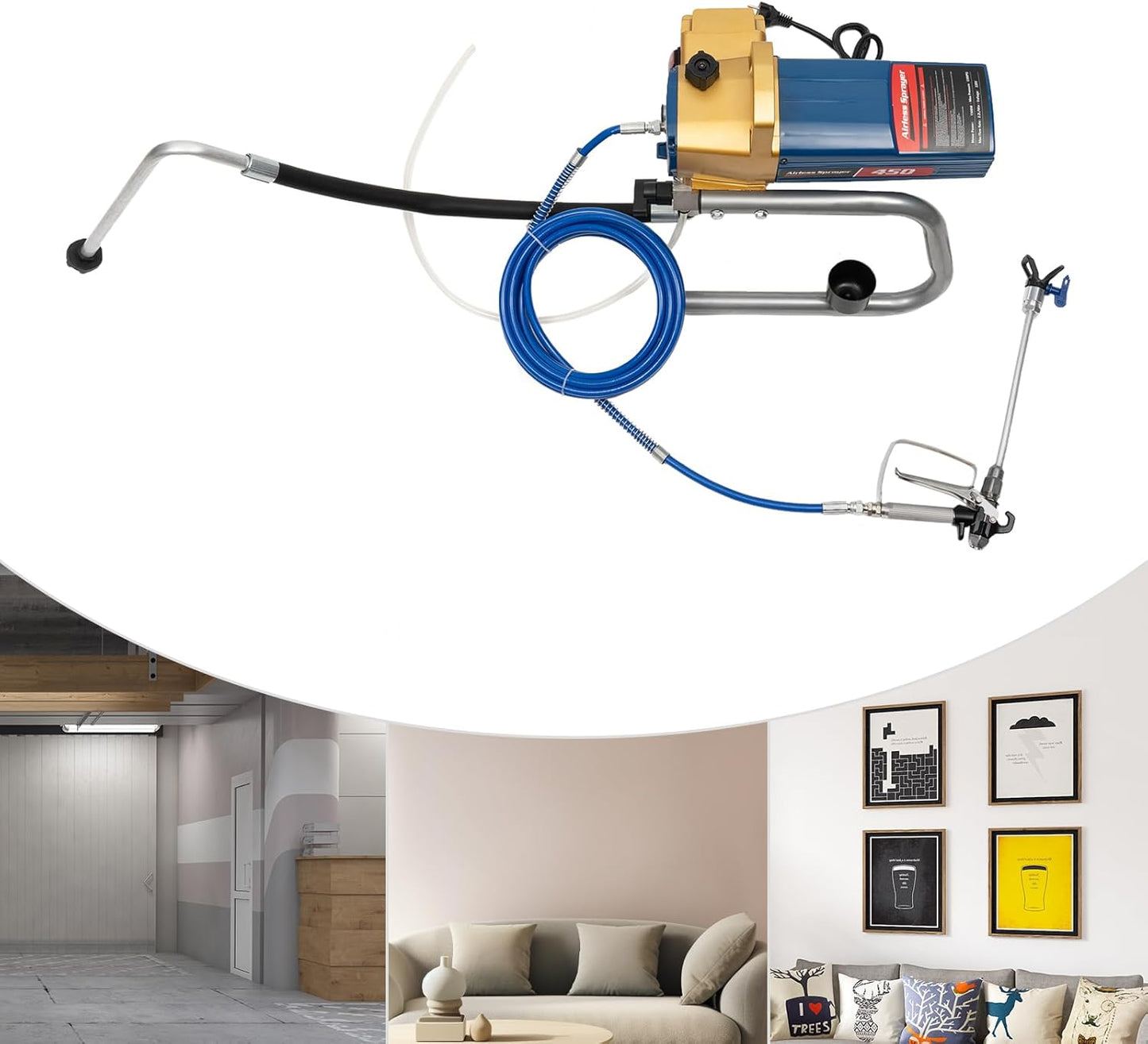 Airless Verfspuit – Spuitapparaat – Verfsysteem – Muurspuit – Lakspuit – 1500W Motor – Sproeibreedte 24 cm