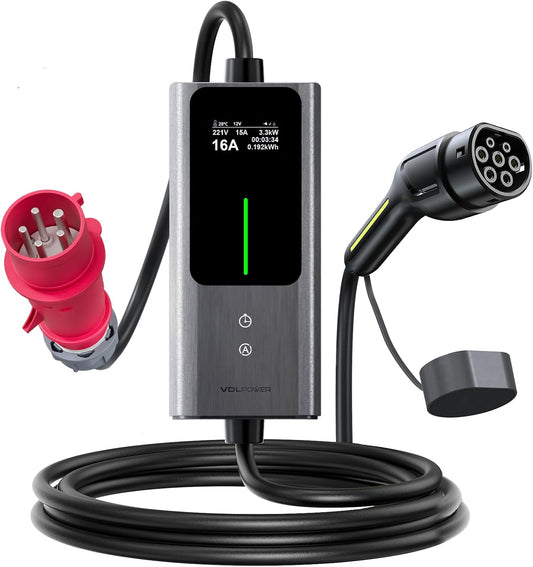 EV Oplader – Laadkabel – EV Laadkabel – Elektrische Auto Kabel – Type 2 Kabel – 5 Meter Lengte – Weerbestendig & Universeel Gebruik
