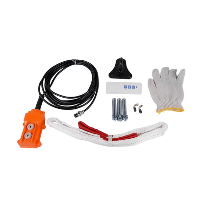 Elektrische lier met draadloze afstandsbediening, 500 kg, heftoestellen, 7,6 m, maximale hefhoogte: 4,8 m/min, draadkabel 6 mm x 7,6 m, 230 V, 1500 W Hopzty