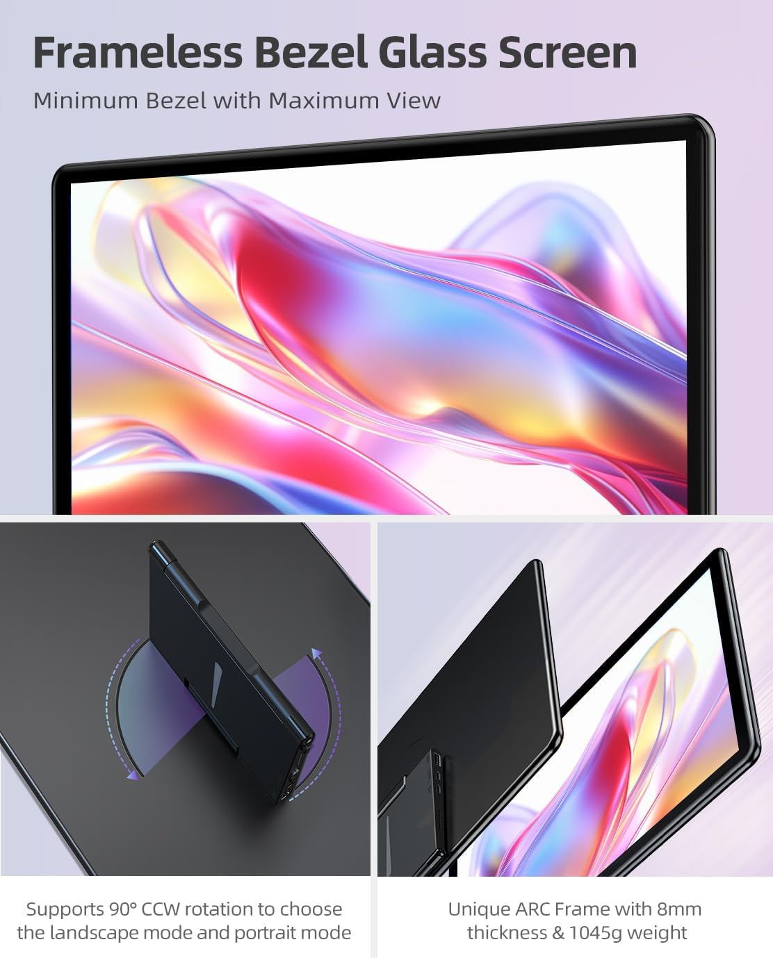 UPERFECT Portable Monitor Touch Screen 15.6 Inch Portable Display 1920 x 1080 Full HD 2000:1 USB C External Mobile Screen with Integrated Standard HDMI for PC Laptop XBO Switch PS4/5 - QUORE