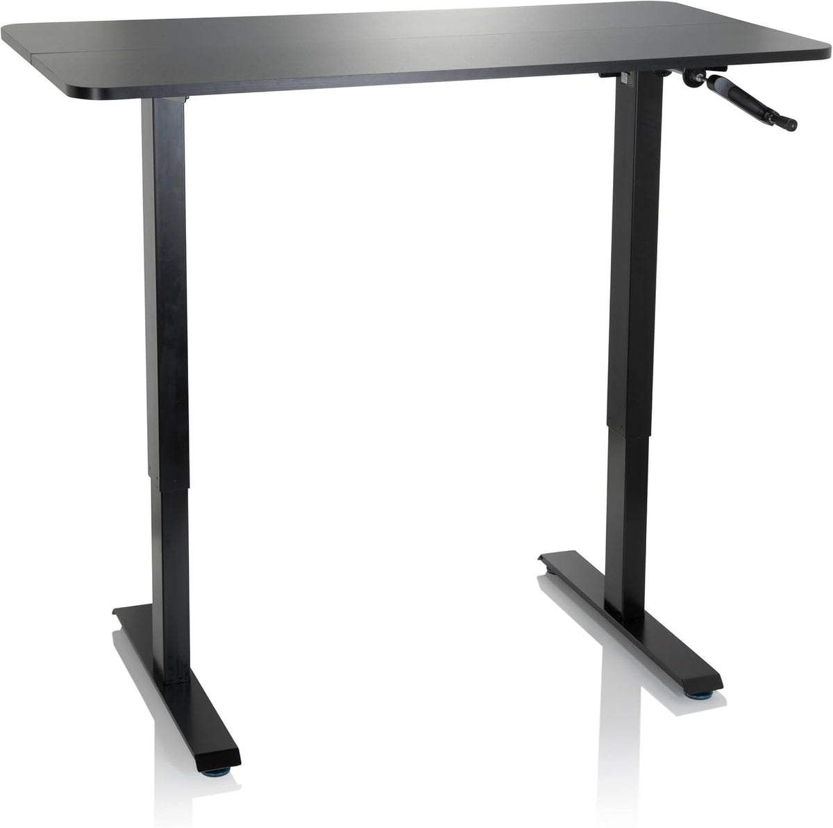 hjh OFFICE 802115 bureau in hoogte verstelbaar 120 x 60 cm Stand CR zwart computertafel handmatig verstelbaar