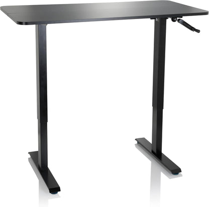 hjh OFFICE 802115 bureau in hoogte verstelbaar 120 x 60 cm Stand CR zwart computertafel handmatig verstelbaar