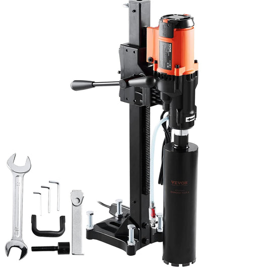VEVOR Diamond core drill bit with holder max. diameter 20cm max. depth 60cm 2500W diamond drill wet and dry drilling 750rpm diamond drill for concrete, construction