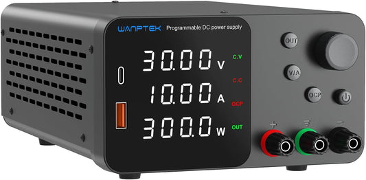 Instelbare DC-Voeding - 30V - 5A - 150W - Variabele Schakelfunctie en 4-cijferig LED-Display - Gestabiliseerde voeding - Spanningsregelaar schakelaar - QUORE