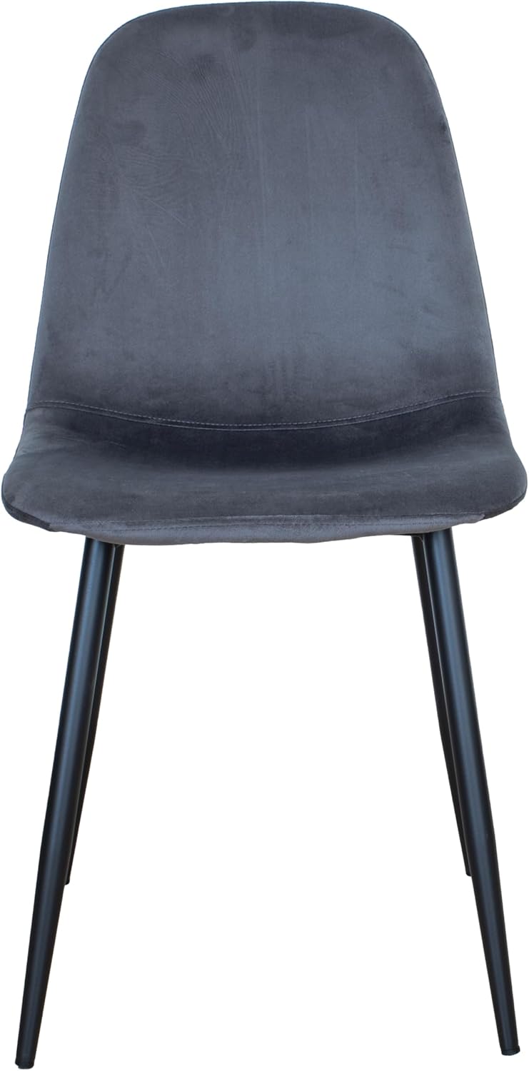 GARDENIA Becky Chairs, Steel, Grey, 4, Unit