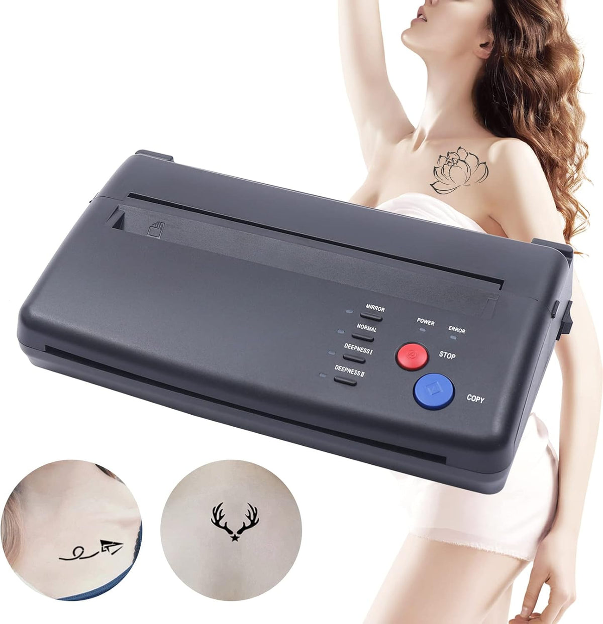 Tattoo Transfer Machine – Tattoo Copier – Tattoo Stencil Printer – Thermal Printer – Tattoo Transfer Printer – Compact & Lichtgewicht – Snel en Nauwkeurig