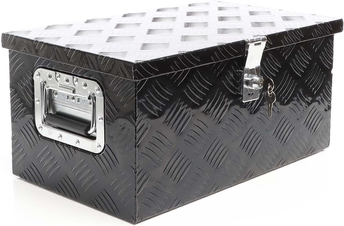 XPOtool aluminium gereedschapskist 50,8x30,5x24 cm zwart transportbox afsluitbaar toolbox