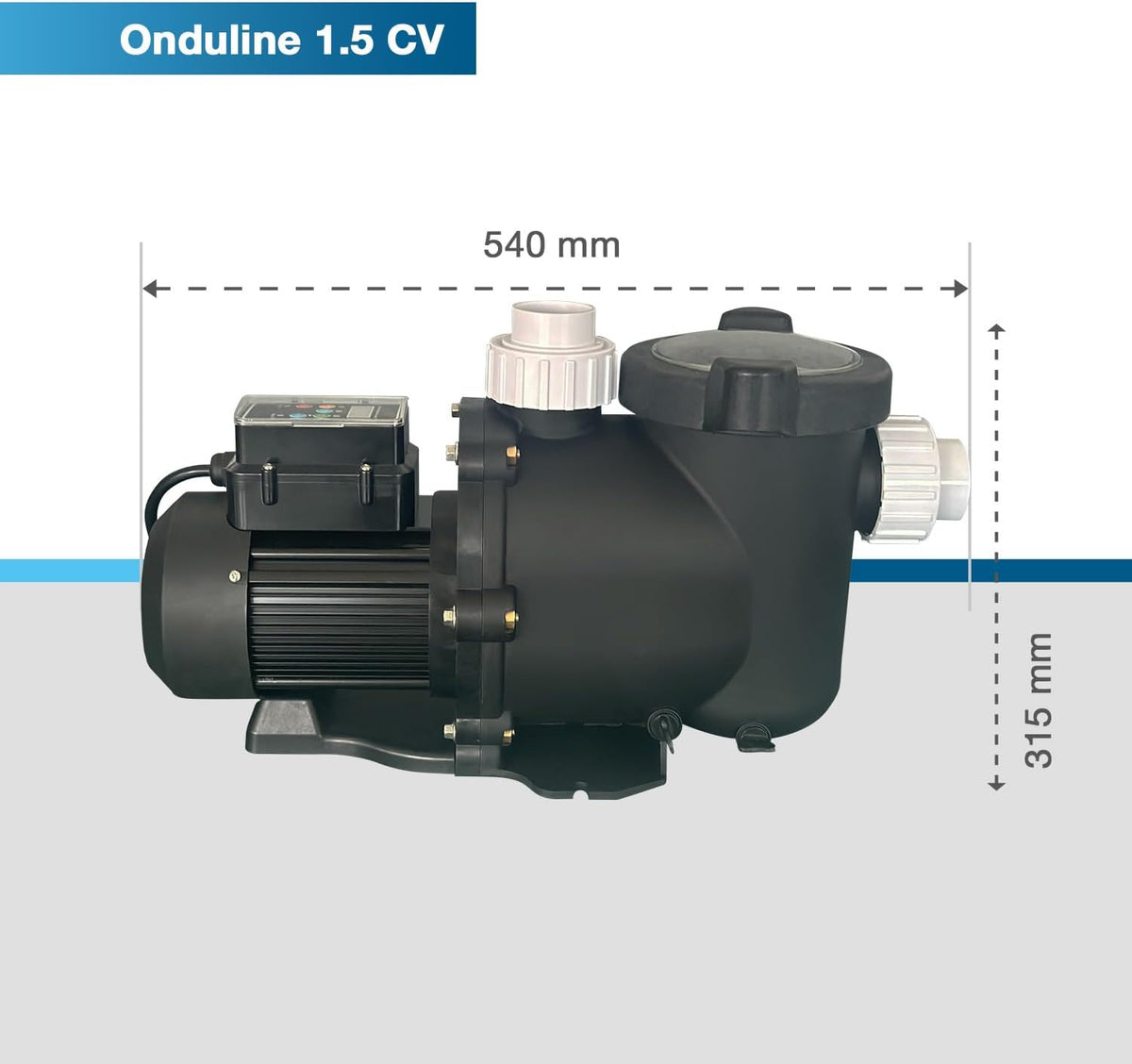 POOLEX - PF-OL15 - Poolex Onduline filterpomp met variabele snelheid - 1,5 pk - Voor gebruik op zwembad tot 80m - 3 snelheden