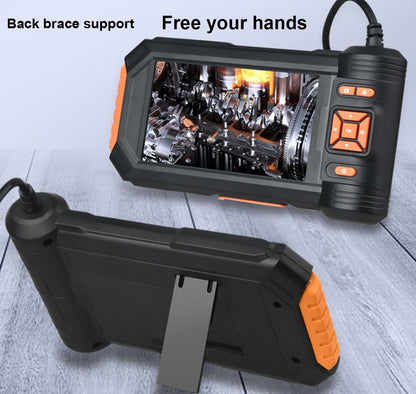 Triple Lens Inspectiecamera 32FT, 5 '' IPS-scherm 1080P HD 8 mm endoscoop inspectiecamera met verlichting, waterdichte drainage Borescope voor rioolbuis Sanitair Snake Semi-rigide kabel