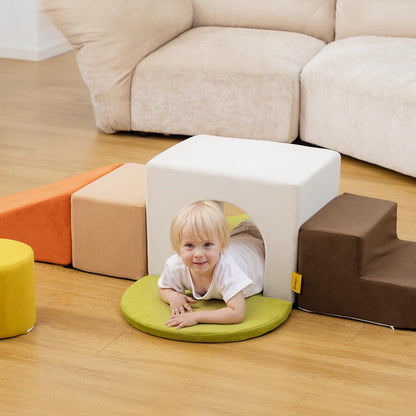 BanaSuper Kids Zachte Speelset, Schuimrubberen Klimblokken voor Kinderen, baby, Soft Climber, Indoor Hindernisbaan van Schuimrubber, voor Kleine Kinderen, Montessori-speelgoed