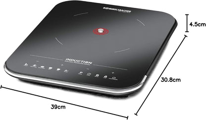 Inductiekookplaat – Enkele Kookplaat – Kookplaat – Inductiekookplaat Compact – Keramische Kookplaat – Super Plat Design – Temperatuurnauwkeurige Sensor