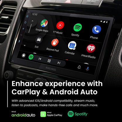 Road Angel RA-X621BT Autoradio met Apple Car Play, Android Auto, 7 Inch Capacitief Touchscreen, Bluetooth, Spotify, WAZE, Sat Nav, Zwart
