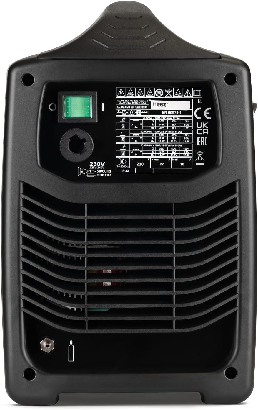 Telwin Maxima 200 Synergic, Inverter draadlasapparaat MIG-MAG/FLUX/BRAZING/MMA/TIG DC- LIFT, 170A