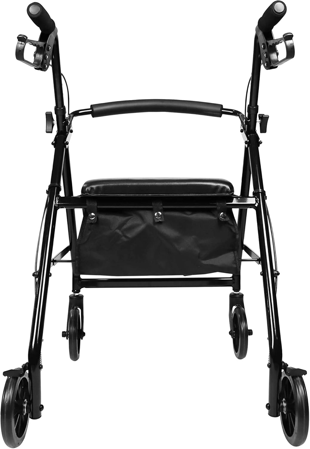PEPE Mobility Rollator voor senioren met zitting (4 wielen, in hoogte verstelbaar, inklapbaar), loopwagen