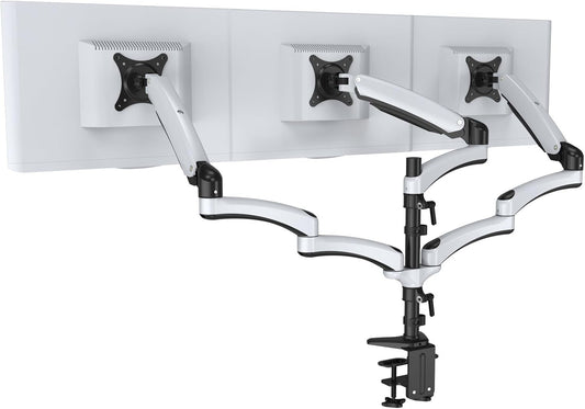 HFTEK - Monitorarm - drievoudige houder houder voor 3 schermen van 15 - 27 inch met VESA 75/100 - FY138DW