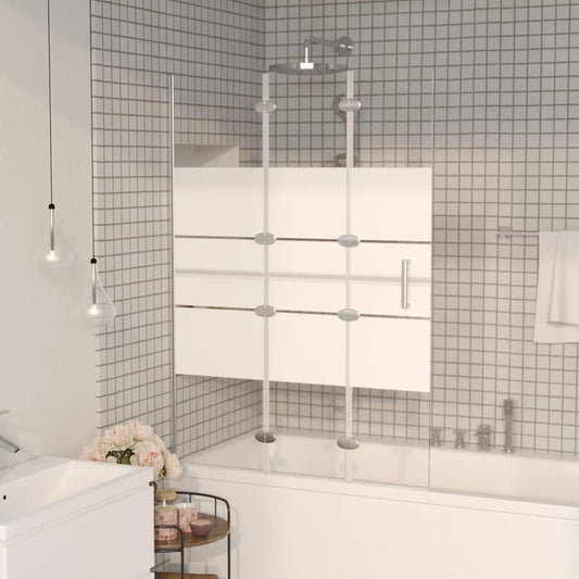 Opvouwbaar Douchepaneel – Inklapbaar Douchewand – Doucheafscheiding – Walk-in Douche – Badkamerpaneel – 100 x 140 cm – ESG Veiligheidsglas & Aluminium Frame