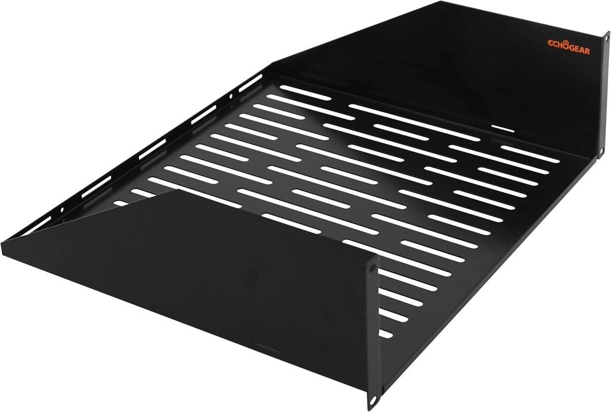 ECHOGEAR 3U Rack Shelf - Universeel ontwerp werkt met elk rack - Geschikt voor 75bs servers, netwerkapparatuur of AV-apparatuur - 15" diepe stalen plank met geventileerd ontwerp - Installatie hardware