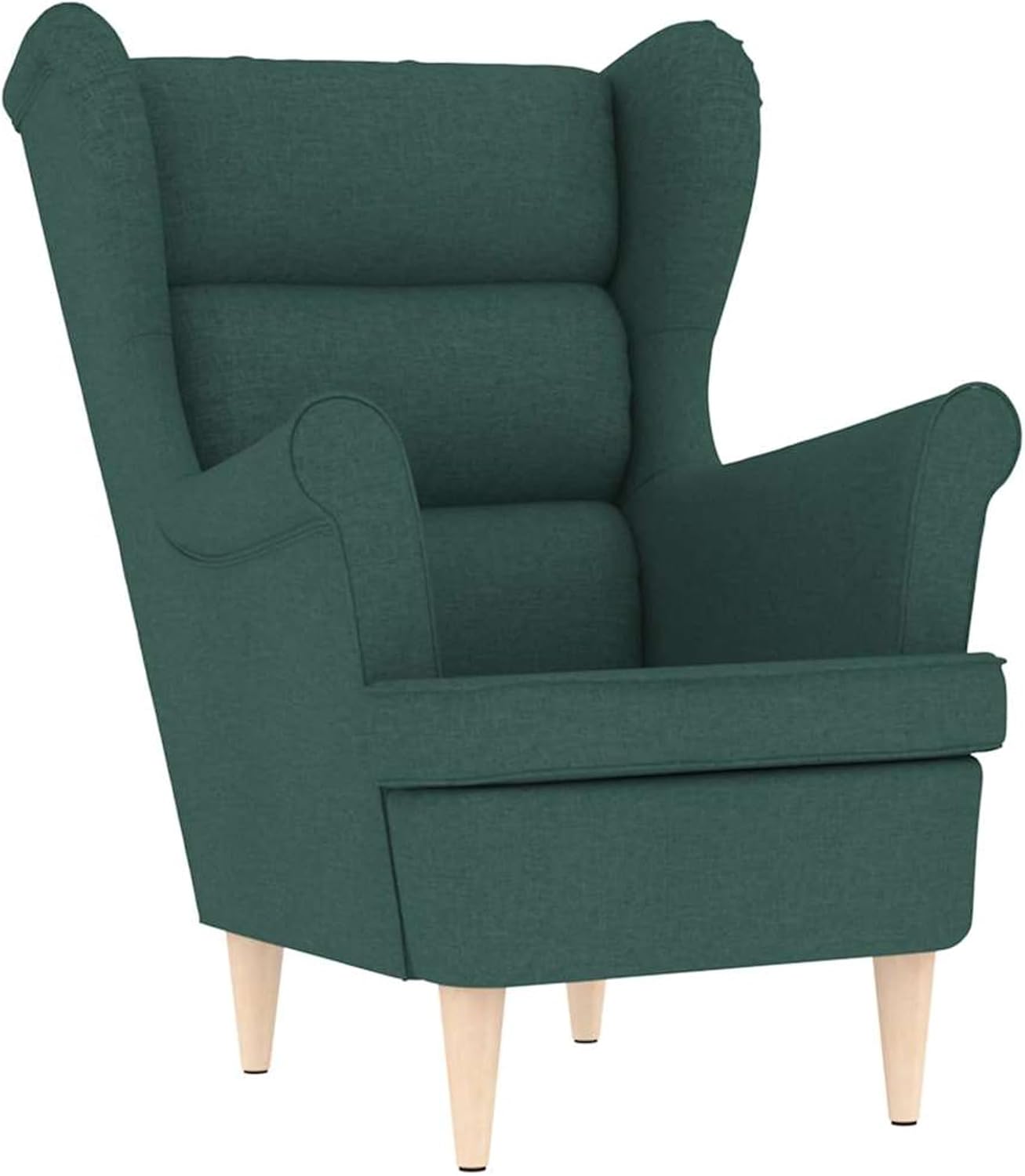 Gecheer 3307994 Armchair with Footstool, Dark Green Fabric Reclining Chair, TV Chair, Sleeping Chair for Living Room, Cinema Evening, Seniors